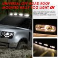 Auto Dynasty Universal Off-road Front Top Roof Mounted Adjustable Angel Fog Lights Lamps With Switch And Wiring Harness Black