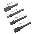 Uxcell Impact Grade Socket Adapter Set Extension Bit 1 4 Hex Shank 3 8 And 2 Drive For Turns Power Drill Into High Speed Nut