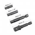 Uxcell Impact Grade Socket Adapter Set Extension Bit 1 4 Hex Shank 3 8 And 2 Drive For Turns Power Drill Into High Speed Nut