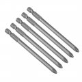 Uxcell 5 Pcs 6mm Ph2 Magnetic Phillips Screwdriver Bits 1 4 Inch Hex Shank 4-inch Length S2 Power Tool