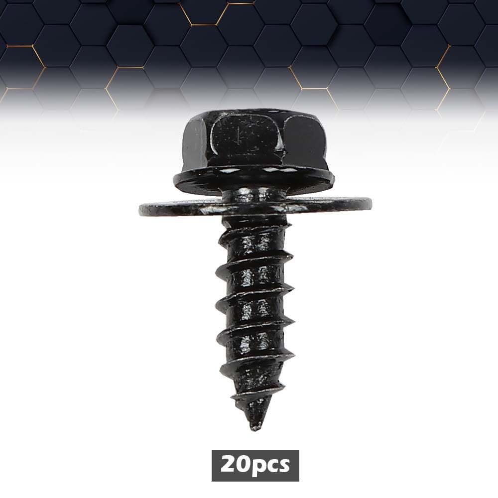 Firewall Splash Shield Screws For Toyota- M6 3 X 20mm Long- 10mm Hex- 20 Pcs
