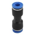 Baomain 10pcs Pneumatic Union Fittings Pu-6 6mm Push In Quick Touch To Connect Tube