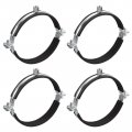 168-172mm Rigid Pipe Strap Clamps Carbon Steel Bracket Tube Clip M8 M10 Nut Size For Water 4 Pcs 