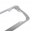 Bdk Chrome Plated Rust-proof Die-cast Stainless Metal License Plate Frame Holder Universal Size Island Vibes Palm Trees Pack Of