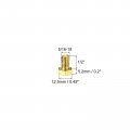Uxcell Brass Hex Bolts 5 16-18x1 2 5pcs Fully Thread Grade 4 8 Solid Hexagon Head Bolt Machine Screws For Machinery