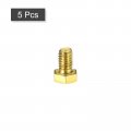 Uxcell Brass Hex Bolts 5 16-18x1 2 5pcs Fully Thread Grade 4 8 Solid Hexagon Head Bolt Machine Screws For Machinery