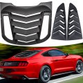 3pcs Rear Side Window Louvers For Ford Mustang 2015 2016 2017 2018 2019 2020 2021 2022 2023 Abs Sun Shade Cover Lambo Style 