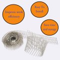 Waltyotur 3600 Count Stainless Steel Coil Roofing Ring Shank Siding Nails 15-degree Collated Wire 1-1 4 Inch 0 09 Small Cap