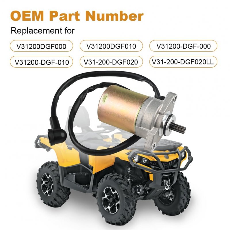 Starter Motor For Can Am Ds70 Ds90 2010 To 2013 2016 2018 Mini 2014 2015 Replacement V31200dgf000 V31200dgf010 12v 9 Teeth