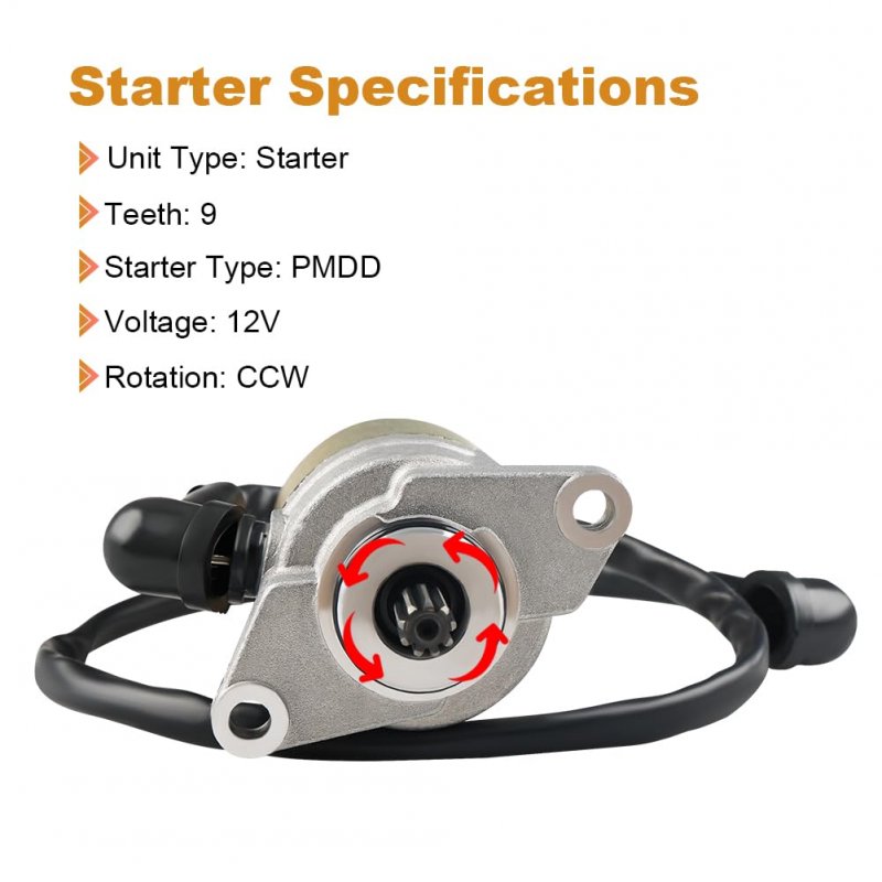 Starter Motor For Can Am Ds70 Ds90 2010 To 2013 2016 2018 Mini 2014 2015 Replacement V31200dgf000 V31200dgf010 12v 9 Teeth