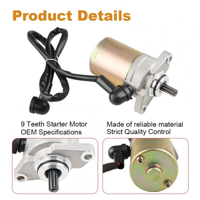 Starter Motor For Can Am Ds70 Ds90 2010 To 2013 2016 2018 Mini 2014 2015 Replacement V31200dgf000 V31200dgf010 12v 9 Teeth