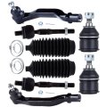 8-piece Fit For 1998-20 Honda Accord Front Lower Ball Joint Outer Tie Rod End 2 Inner 2 Steering Rack Boot 