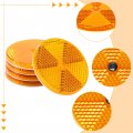 10 Pack Front Reflector Round For Driveway Fence Gate Posts Trailers Safetys Automobiles Boats Mailboxes Reflector With Center