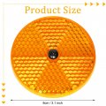 10 Pack Front Reflector Round For Driveway Fence Gate Posts Trailers Safetys Automobiles Boats Mailboxes Reflector With Center
