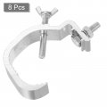 Uxcell Light Truss Clamps 1 W Stage Lighting Pipe C Clamp Pure Aluminum For 38-2 05 Od Tube Max Load 30lb 8pcs