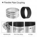 Uxcell Flexible Pipe Coupling 20 8mm Connector With Stainless Steel Hose Clamps Repair Clamp For Plastic And Metal Pipes