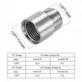 Uxcell Shower Head Extension Arm Stainless Steel 1 2pt Male To Female Thread 30mm Length Cast Pipe Fitting Coupler 2pcs