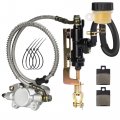 Rear Foot Disc Hydraulic Brake Master Cylinder Caliper Assembly With Reservoir For Chinese Atv 110cc 125cc 150cc 200cc 250cc 