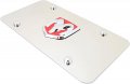 Au-tomotive Gold Inc Dodge Ram Red Logo Chrome Steel License Plate