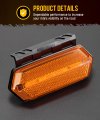4 6 In Amber Led Side Marker Clearance Lights With Reflex Reflector Pack Universal 12v For Trailer Truck Rv And Camper