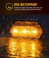 4 6 In Amber Led Side Marker Clearance Lights With Reflex Reflector Pack Universal 12v For Trailer Truck Rv And Camper