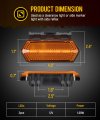 4 6 In Amber Led Side Marker Clearance Lights With Reflex Reflector Pack Universal 12v For Trailer Truck Rv And Camper