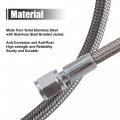 X Autohaux 4an Turbo Oil Feed Line 24 Length Stainless Steel Braided An4 90 Degree Straight Hose End Remote Turbocharger Drain