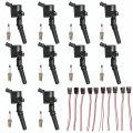 Ena Set Of 10 Ignition Coil With Platinum Spark Plug And Connector Compatible Ford Expedition 5 4l V8 Replacement For Fd503