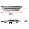 Xenon White Led Side Marker Lights For 2003 2004 2005 2006 2007 Infiniti G35 Coupe Clear Lens Front Bumper Turn Signal Assembly