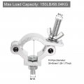 Uxcell Light Truss Clamps Aluminum Alloy Stage Lighting Pipe O Clamp For 1 38-1 77inch Od Tube Max Load 150lb Single Buckle