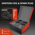 A-premium Set Of 8 Ignition Coil Pack And Iridium Spark Plugs Compatible With Chevrolet Silverado Gmc Sierra 2007-2013 Cadillac