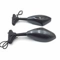 Xkh Motorcycle Blue Led Turn Signal Mirror Carbon Fiber Smoke For Triumph Daytona 600 650 Tt600