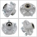 Pre-assembled 5 On 4 Inch Galvanized Trailer Hub Bearing Kit Includes Dust Cap With Rubber Plugs Suitable For 1-1 16 Spindle