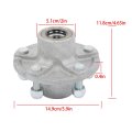 Pre-assembled 5 On 4 Inch Galvanized Trailer Hub Bearing Kit Includes Dust Cap With Rubber Plugs Suitable For 1-1 16 Spindle