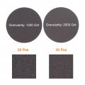 Uxcell 40pcs 3 Inch Sanding Sponge Set 1200 Grit 2000 Hook And Loop Disc Wet Dry Polishing For Car Wood Drywall Metal