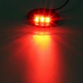 Partsam For 1999-2010 Ford F350 F450 F550 Led Side Fender Marker Light Smoke Lens 2x Amber Red Kit