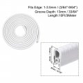 Uxcell Edge Trim Seal Extrusion White U Channel Protector Pvc Plastic W Iron Sheet Fits 3 64 -9 10ft 3meter Length