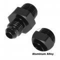 X Autohaux 2pcs An4 Male To 1 4 Npt Union Car Flare Reducer Hose Fitting Adapter Universal Aluminum Alloy Fuel Oil Line Pipe