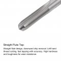 Uxcell 1 4-28 Unf Straight Flute Tap Left Hand And 5 4mm Twist Drill Bit Set Titanium Plated High Speed Steel Drilling Machine