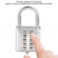 10-digit Push Button Combination Password Padlock Blind Anti Theft Luggage Coded Customs Suitcase For Toolbox Case Backpack