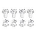 50 Sets Clear Acrylic Screws And Nuts Kit M6 X 8mm Pc Transparent Round Head Phillips Bolts With Hex For Machine Electronic 