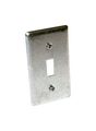 Hubbell Raco 0865 Single Gang Steel Toggle Wallplate 