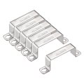 U Shaped Connector Bracket 33 X 70mm 304 Stainless Steel For Door Closed Bar Holder Strut Channel 6pcs