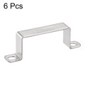 U Shaped Connector Bracket 33 X 70mm 304 Stainless Steel For Door Closed Bar Holder Strut Channel 6pcs