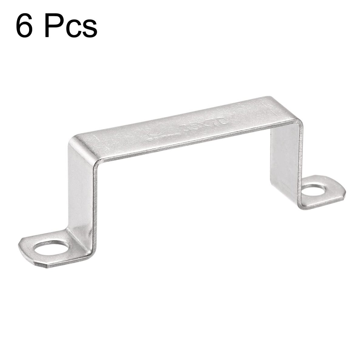 U Shaped Connector Bracket 33 X 70mm 304 Stainless Steel For Door Closed Bar Holder Strut Channel 6pcs