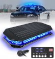 Lumenix Blue Led Rooftop Strobe Beacon Police Lights Magnetic Mount Emergency Security Caution Flashing Traffic Light Bar For 