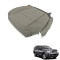 Gray Leather Driver Bottom Seat Cover Replacement For 2007 2008 2009 2010 2011 2012 2013 2014 Expedition Sport Utility 4 Door 