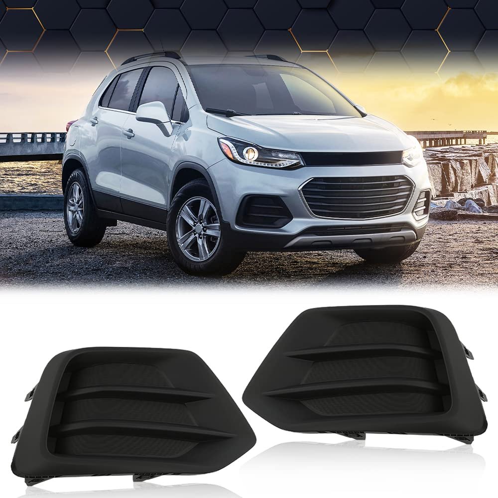 Fog Light Covers For Chevy Trax 2017-2022 Lamp Accessories Front Driver Passenger Side Bumper 42537708 Gm1039226 42537707