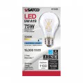 Satco 6 Pack Dimmable Led Filament Lamps S12425 High Lumens 10 5 Watt A19 Clear Medium Base 5000k 90 Cri 120 Volt For Use At