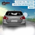 Passenger Right Side Mirror Glass Assembly With Plastic Back Plate Heated Compatible Nissan 2008-2015 Rogue 2014-2015 Select